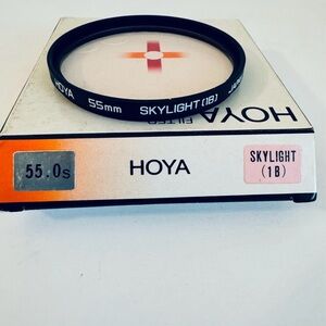 Vintage 80s HOYA Coated 55mm Skylight 1B Screw-On Filter